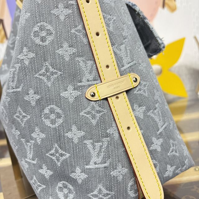 Louis vuitton original denim carryAll cargo MM M13289 grey