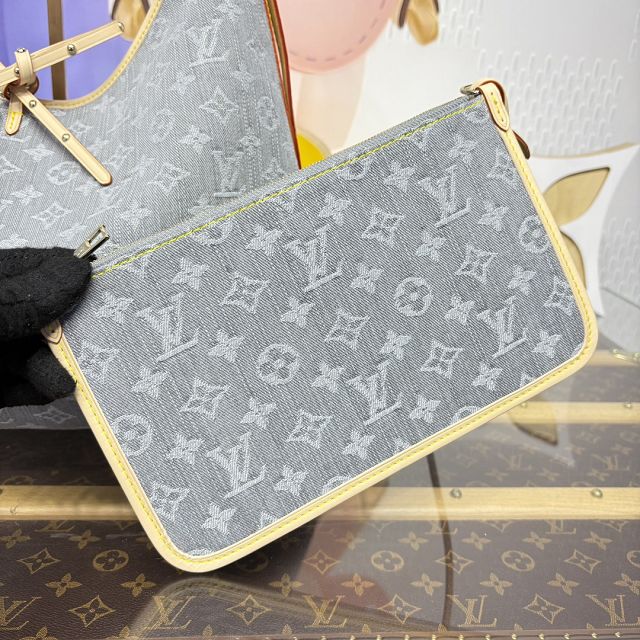 Louis vuitton original denim carryAll cargo MM M13289 grey