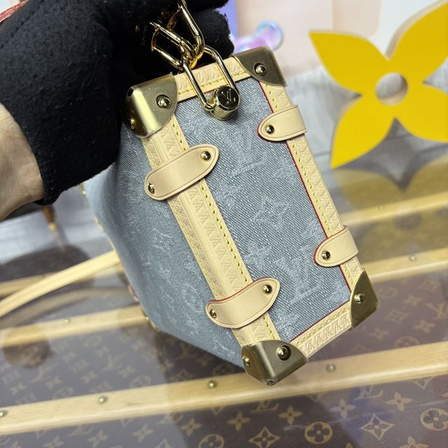 Louis vuitton original denim side trunk mm M13285 grey