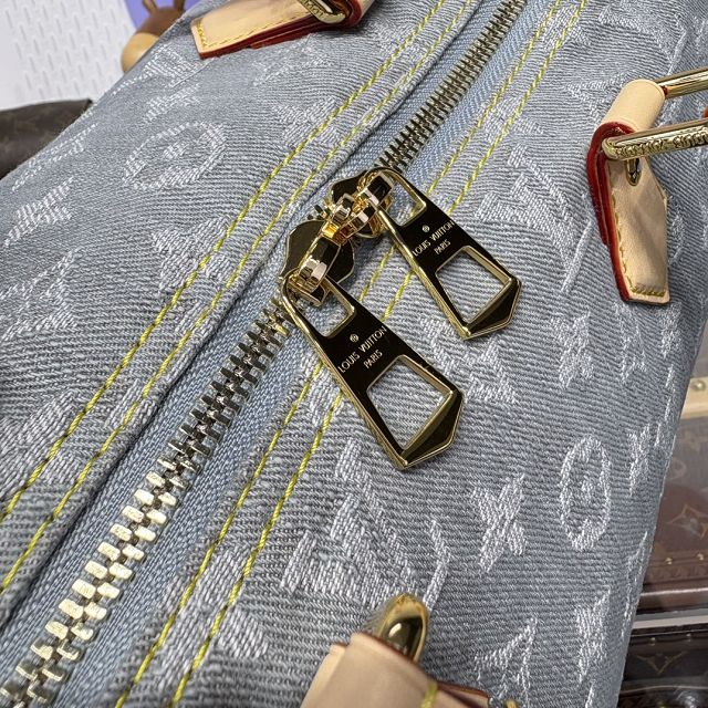 Louis vuitton original denim speedy soft 30 M13344 grey