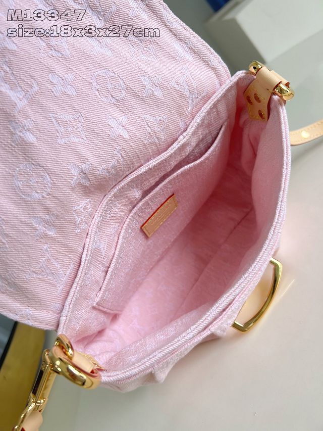 Louis vuitton original denim sunset vibe handbag M13347 pink