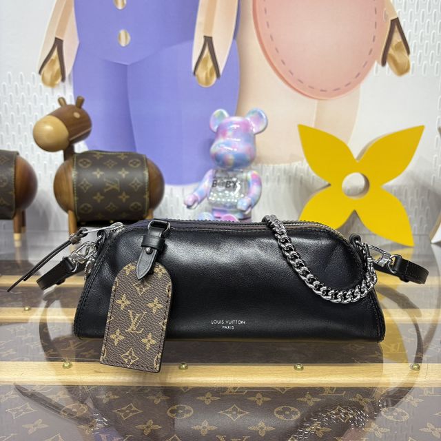 Louis vuitton original lambskin pochette vibe bag M14544 black