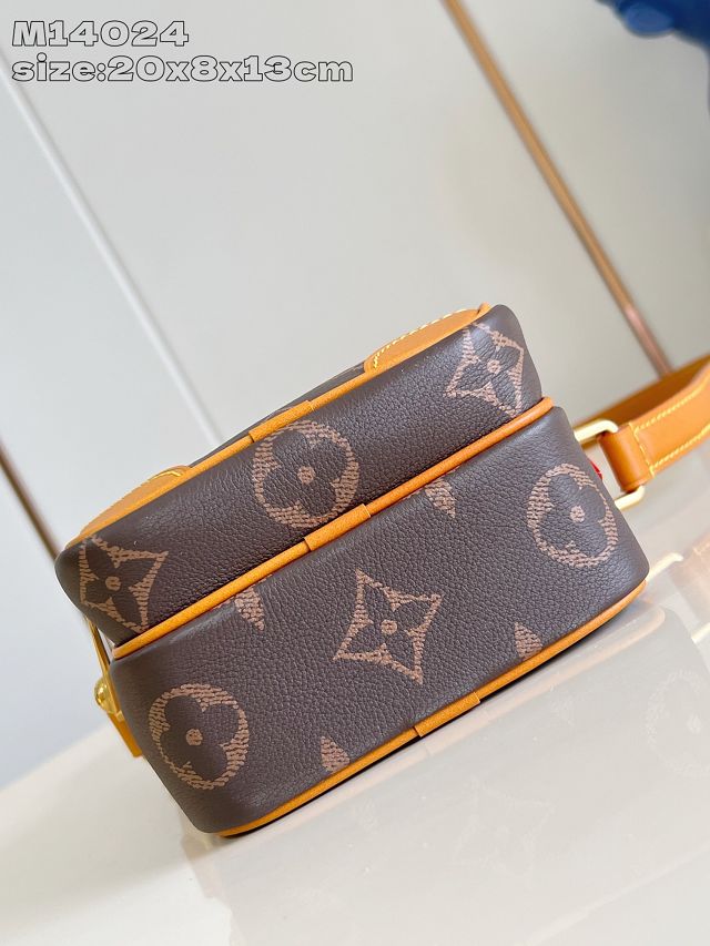 Louis vuitton original monogram calfskin amazone cross-body bag M14024 brown