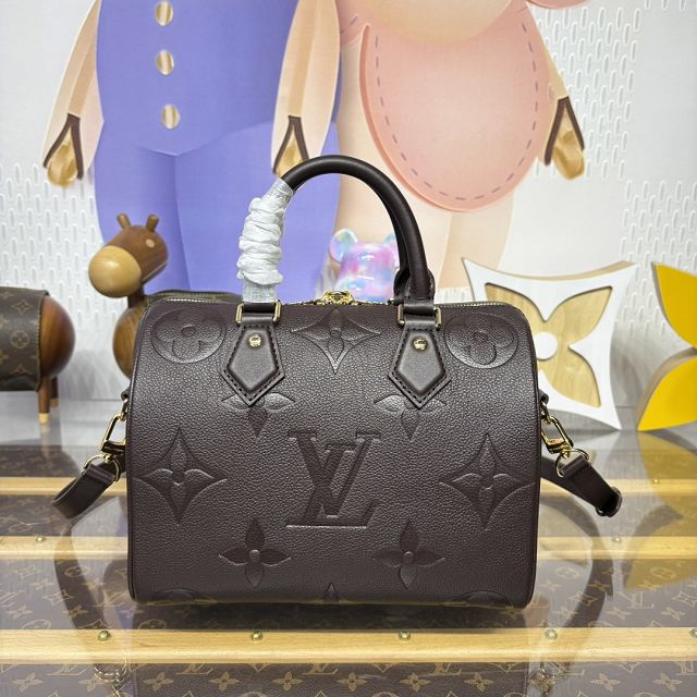 Louis vuitton original monogram calfskin speedy 25 M14043 chocolate 
