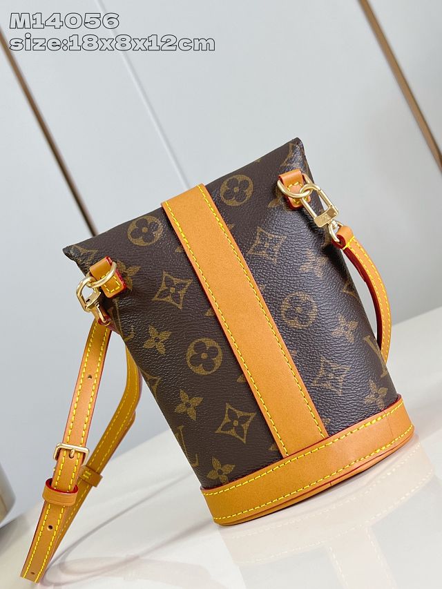 Louis vuitton original monogram canvas calfskin envelope pouch M14056 