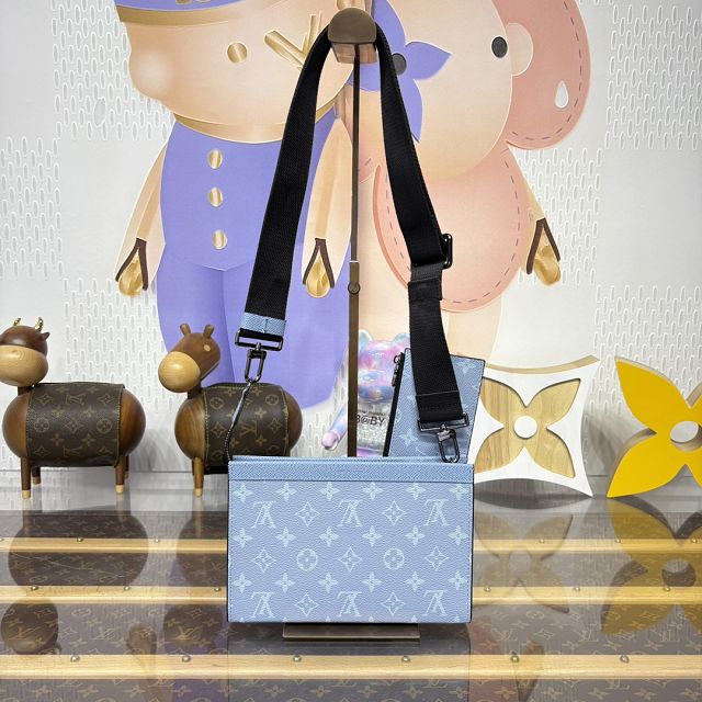 Louis vuitton original monogram canvas gaston wearable wallet M14114 blue