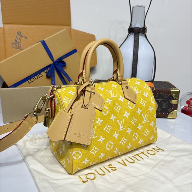 Louis vuitton original soft calfskin speedy P9 25 M24426 yellow
