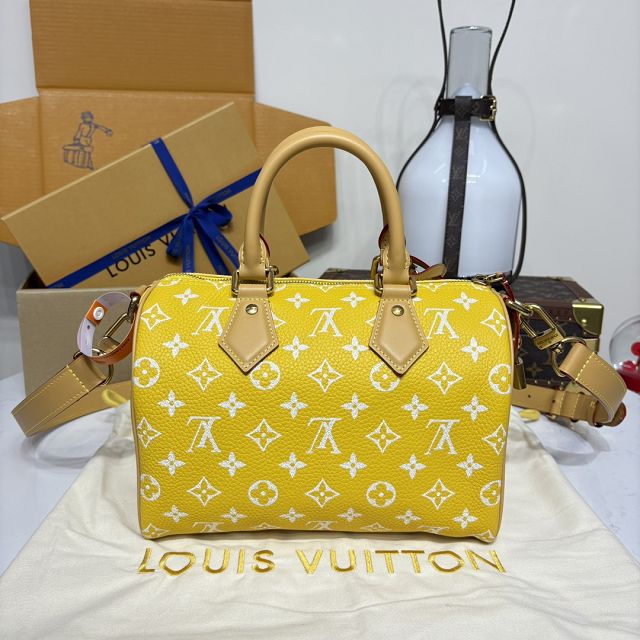 Louis vuitton original soft calfskin speedy P9 25 M24426 yellow
