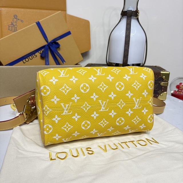 Louis vuitton original soft calfskin speedy P9 25 M24426 yellow