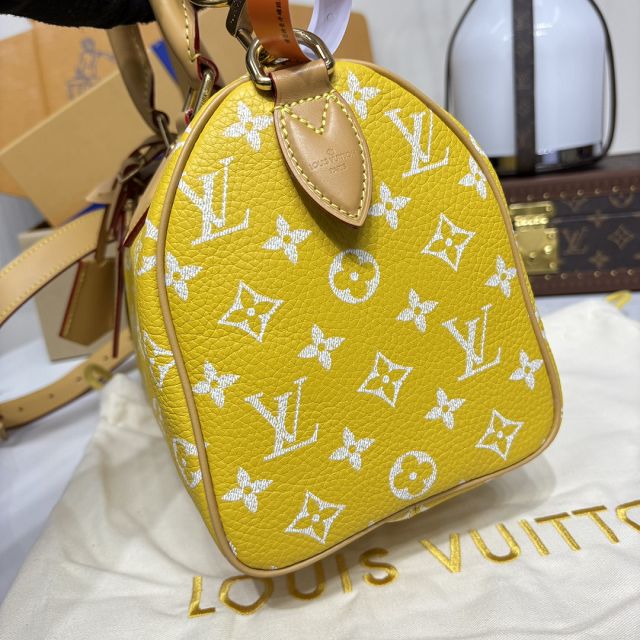 Louis vuitton original soft calfskin speedy P9 25 M24426 yellow