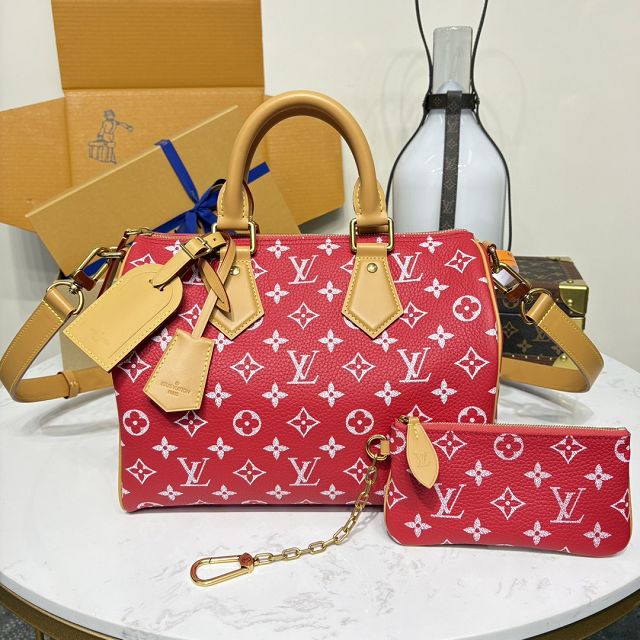 Louis vuitton original soft calfskin speedy P9 30 M14067 red