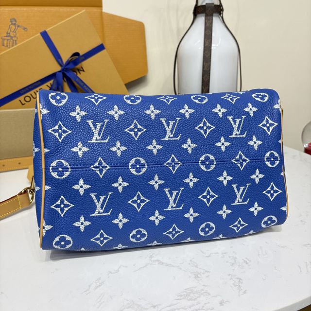 Louis vuitton original soft calfskin speedy P9 30 M14074 blue