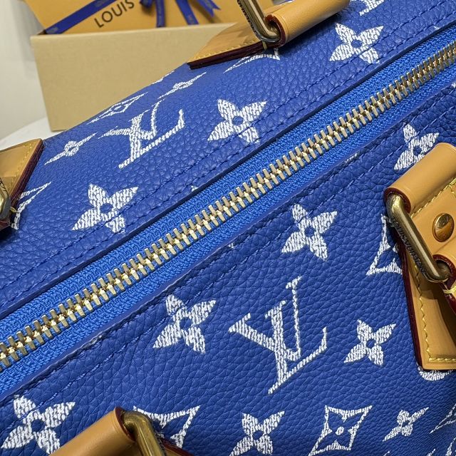 Louis vuitton original soft calfskin speedy P9 30 M14074 blue