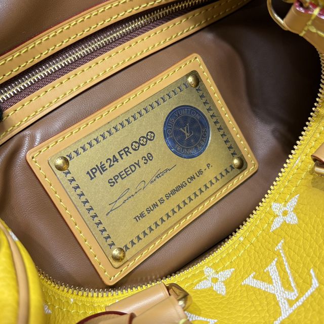 Louis vuitton original soft calfskin speedy P9 30 M21114 yellow
