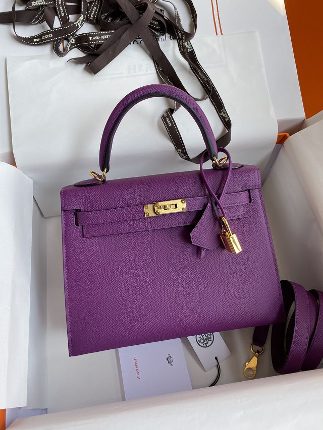 Hermes original epsom leather kelly 28 bag K28-2 anemone