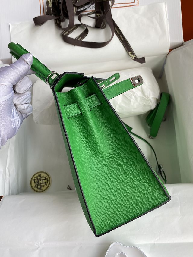 Hermes original epsom leather kelly 28 bag K28-2 bamboo