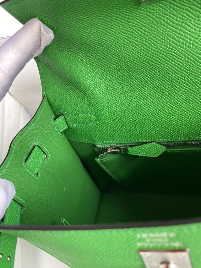 Hermes original epsom leather kelly 28 bag K28-2 bamboo