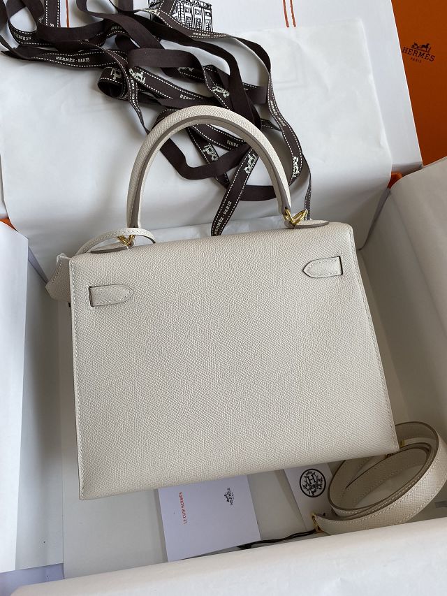 Hermes original epsom leather kelly 32 bag K32-1 craie 