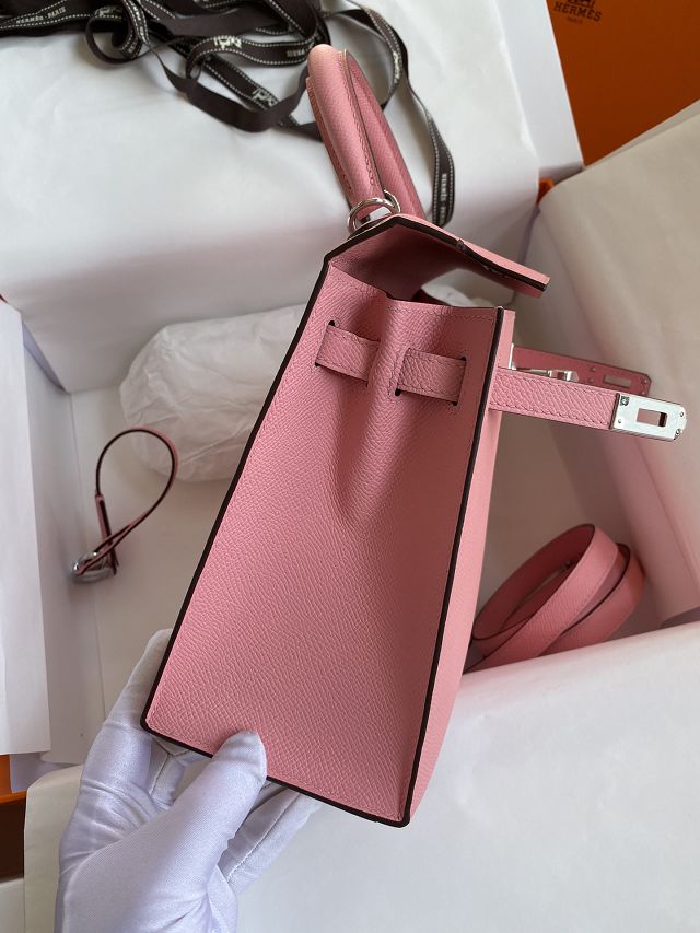 Hermes original epsom leather kelly 28 bag K28-2 rose confetti