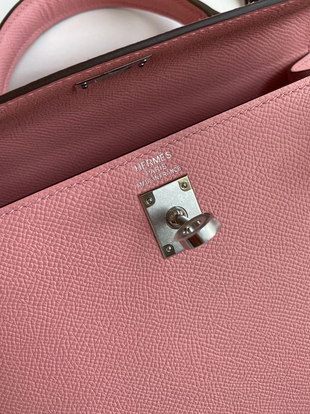Hermes original epsom leather kelly 28 bag K28-2 rose confetti