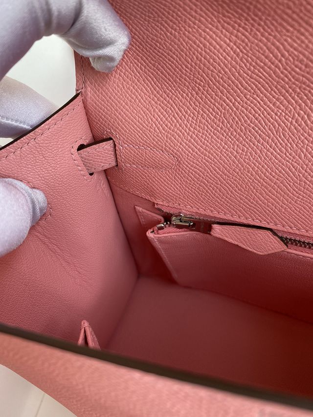 Hermes original epsom leather kelly 28 bag K28-2 rose confetti