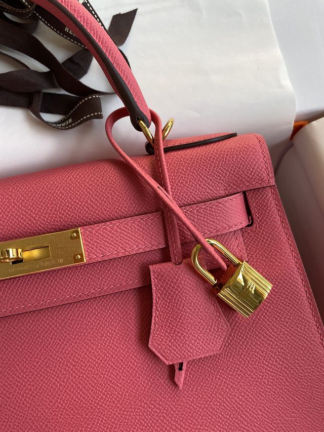 Hermes original epsom leather kelly 32 bag K32-1 rose lipstick  