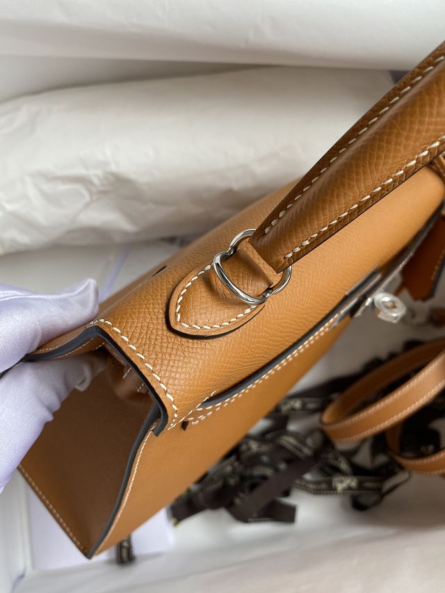 Hermes original epsom leather kelly 28 bag K28-2 toffe