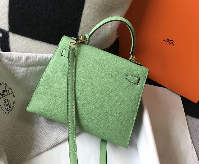 Hermes original epsom leather kelly 28 bag K28-2 vert criquet