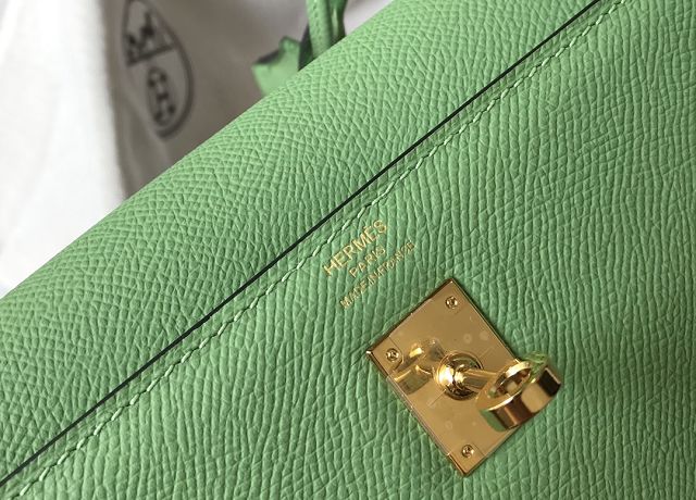 Hermes original epsom leather kelly 28 bag K28-2 vert criquet