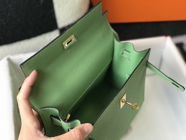 Hermes original epsom leather kelly 28 bag K28-2 vert criquet