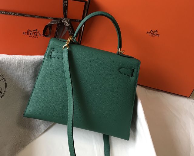 Hermes original epsom leather kelly 28 bag K28-2 vert vertigo