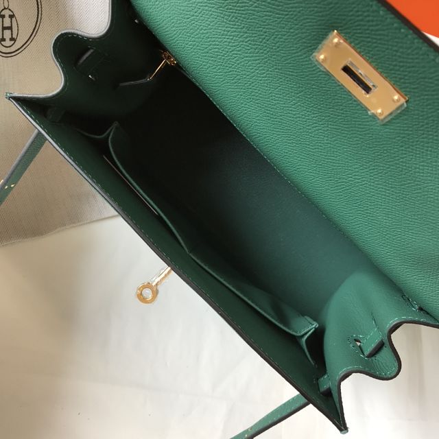 Hermes original epsom leather kelly 28 bag K28-2 vert vertigo