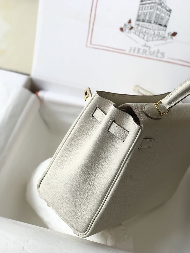 Hermes original togo leather kelly 28 bag K28 craie