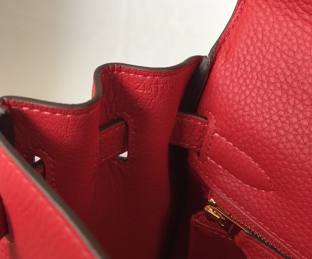 Hermes original togo leather kelly 32 bag K32-1 rouge casaque
