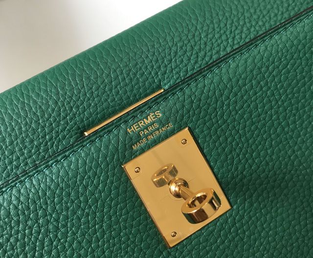 Hermes original togo leather kelly 25 bag K25 vert vertigo	