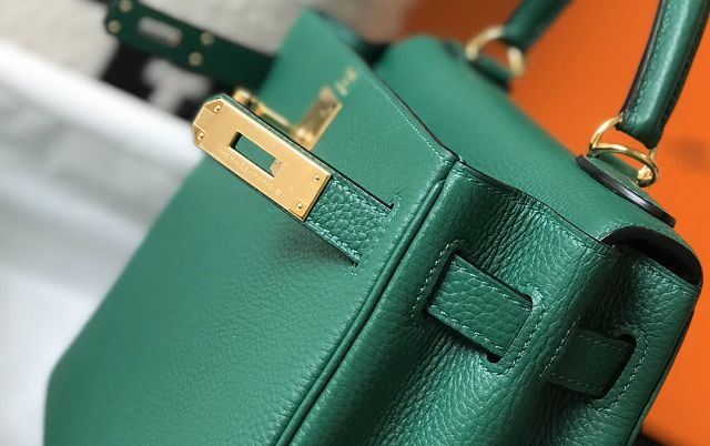 Hermes original togo leather kelly 25 bag K25 vert vertigo	