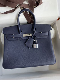 Hermes original togo leather birkin 35 bag H35-1 blue nuit