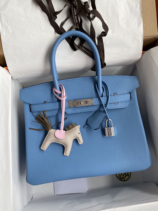 Hermes original togo leather birkin 35 bag H35-1 blue paradise