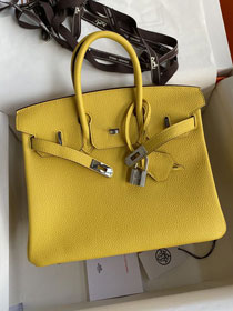 Hermes original togo leather birkin 35 bag H35-1 jaune de naples