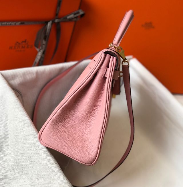 Hermes original togo leather kelly 32 bag K32-1 rose confetti 