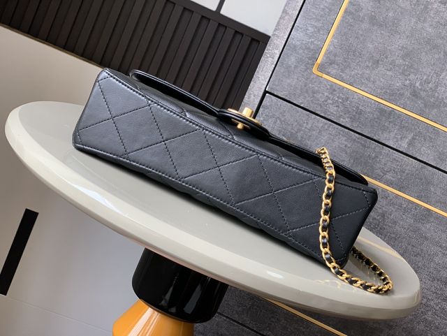 CC original lambskin medium tote bag AS5390 black