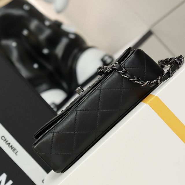 CC original crystal mini flap bag AS4961 allblack