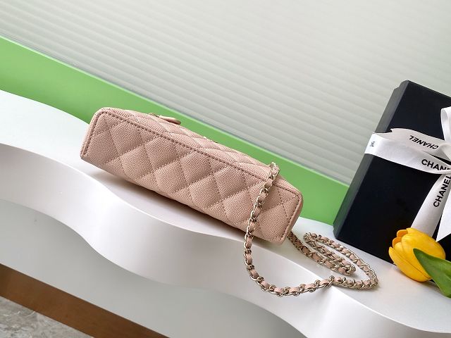 CC original grained calfskin vanity with chain AP4385 beige