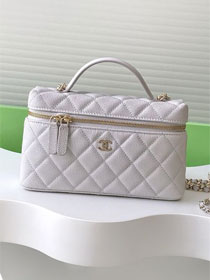 CC original grained calfskin vanity with chain AP4385 grey