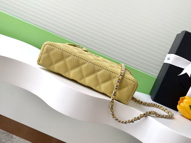 CC original grained calfskin vanity with chain AP4385 yellow