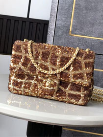 CC original sequins mini flap bag A69900 gold