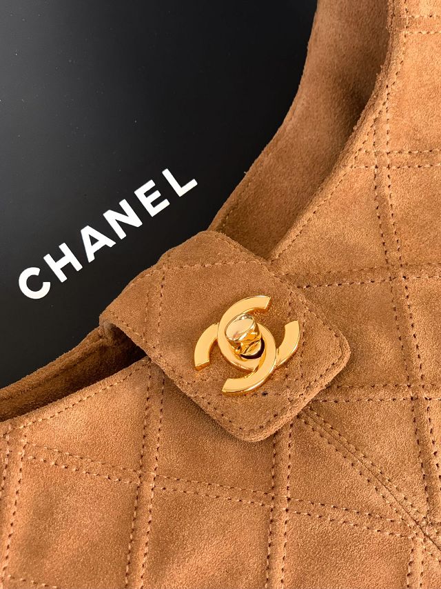 CC original suede small hobo handbag AS5302 brown
