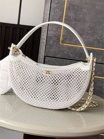 CC original mesh clutch with chain AP4515 white