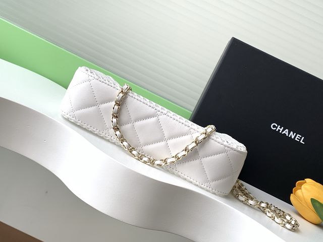 CC original mesh clutch with chain AP4572 white