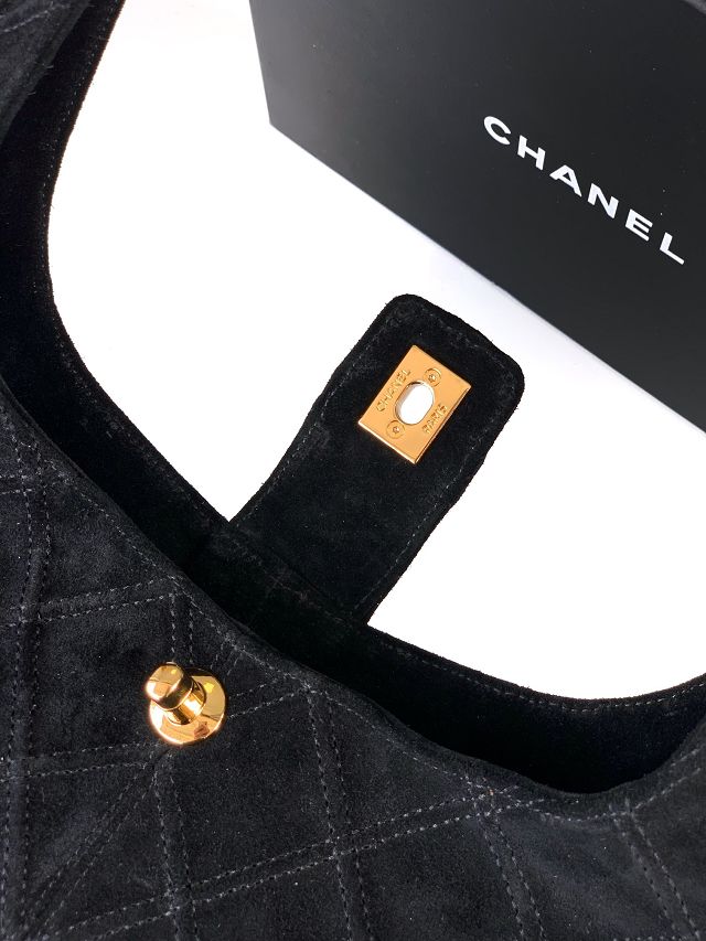 CC original suede small hobo handbag AS5302 black